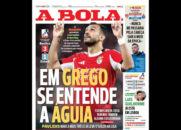 «Στον ουρανό της Λισαβόνας πετάει ο Αετός» – Η A Bola αποθεώνει τον Παυλίδη