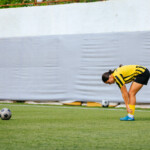 Η Μαρία Παναγιώτου στον αγώνα ΑΕΚ - Κηφισιά για το πρωτάθλημα γυναικών.